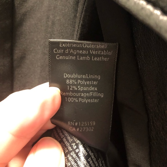 Mackage Black Moto Lamb Leather Biker Made for Aritzia - Picture 15 of 15